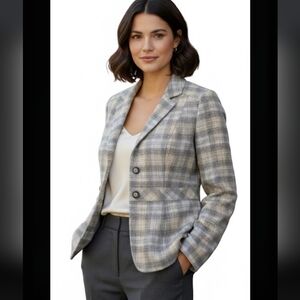Pendleton Wool Plaid Blazer Jacket
